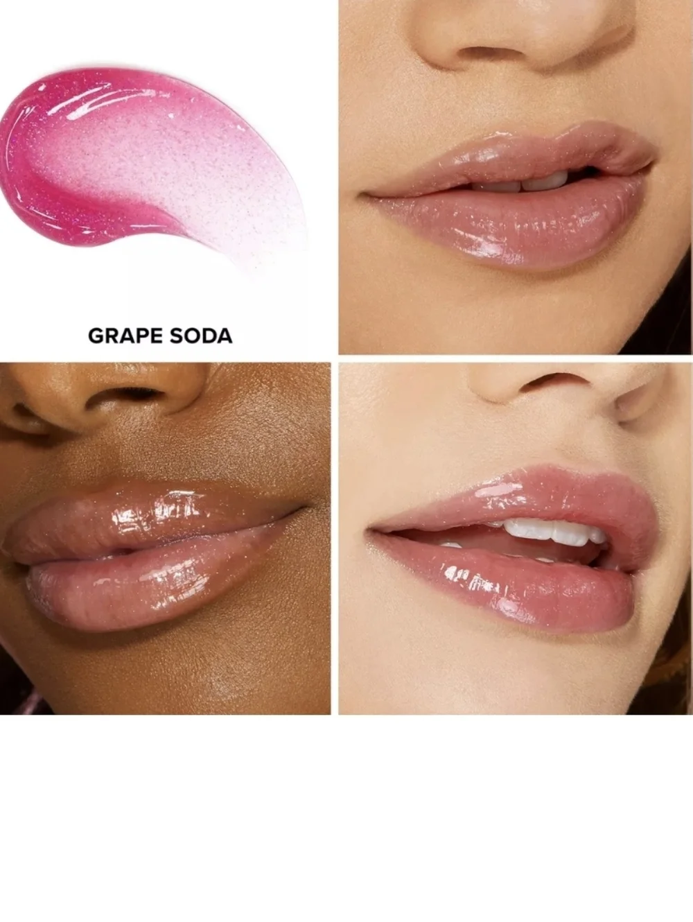 Too Faced Kissing Jelly Gloss: Grape Soda (Purple w/Multi Shimmer), .15oz, NIB